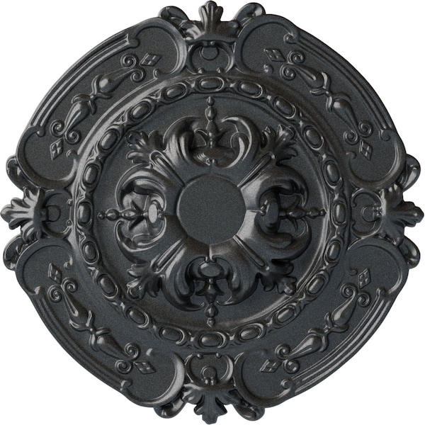 Ekena Millwork Southampton Ceiling Medallion (Fits Canopies up to 2 3/4"), Hand-Painted Pewter, 16 3/8"OD x 1 3/4"P CM17SOPES - main